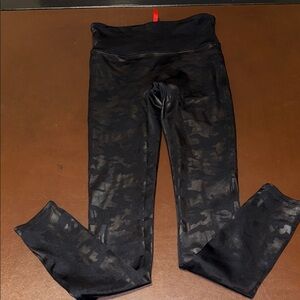 Spanx Black Camo Active Leggings
